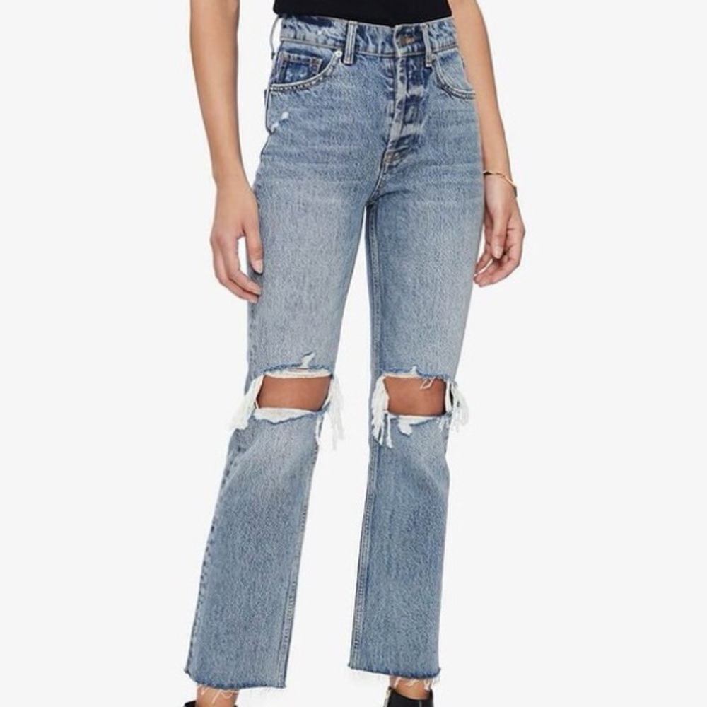 Anine Bing distressed Piedmont high rise jeans